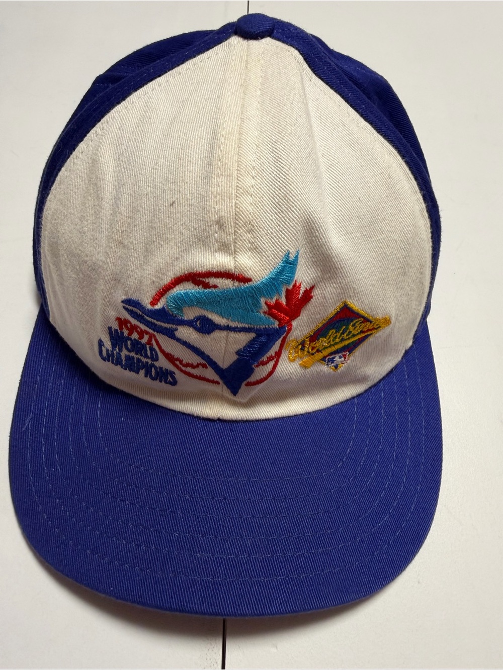 Toronto Blue Jays 1992 World Champions Snapback Hat - Blue & White